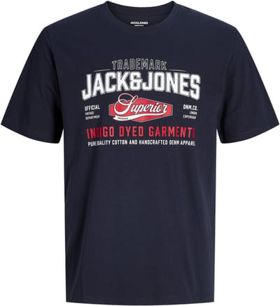 JACK & JONES- JJELOGO TEE SS O-NECK 2 COL AW26 SN - Heren - T-shirt