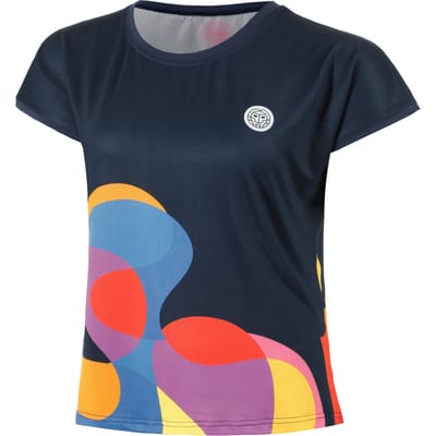 BIDI BADU Twiggy T-shirt Dames-Donkerblauw,Veelkleurig