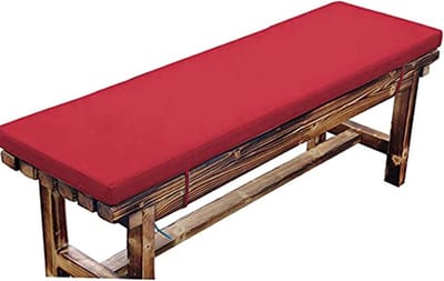 Tuinbankkussen Dik - Zitkussen Bank - Comfort Verhogend - Antislip Onderkant - 60 x 30 cm - Rood
