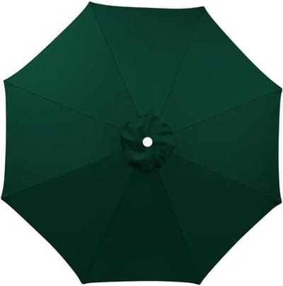 1-Pack - Parasoldoek voor zonnescherm - Vervangend parasoldoek - Vervangend doek voor terrasparasol - Regen- en zonwerend doek - Waterdicht en zonbestendig - Tuinparasol voor 8 baleinen - Diameter 3 m - Donkergroen