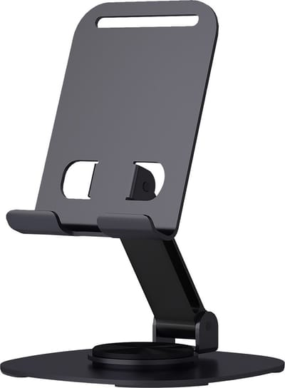FTQ-Stand10B Tafelstandaard – 360° Draaibaar en Opvouwbaar – Voor Tablets & Telefoons – Inclusief FuturiQ Type-C Oplaadkabel