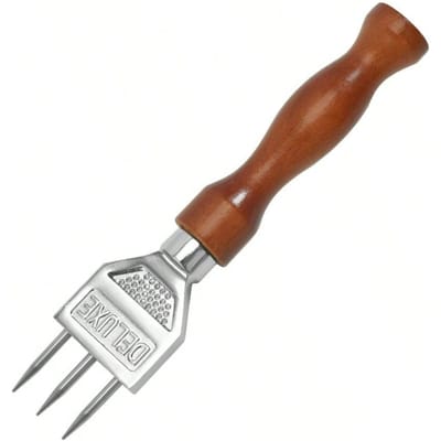 Pic à glace, Pic à glace trident Outils de mélange et de brisage de glace Hockey sur glace pour whisky Bar Scalpel à glace trident 1pc brown