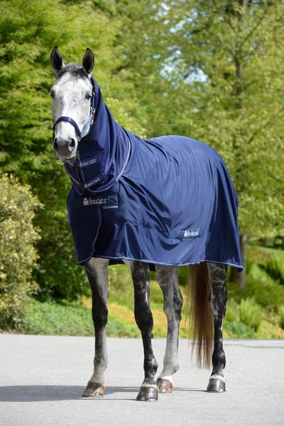 Bucas Deken Shamrock Power Full Neck Donkerblauw-zilver - 185