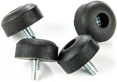 Pedaal Rubber Voeten - Gitaar Pedaal Bumpers - Effectpedaal Reparatie - Originele Pasvorm - 19 mm diameter - Zwart