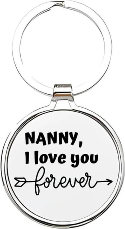Akyol - nanny i love you forever Sleutelhanger - Zorg - de liefste nanny die er is - nanny - oppas - de leukste oppas - oppassen - verzorgen - opvoedingshulp - de liefste oppas - 4 x 7,5 CM
