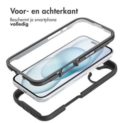 imoshion Hoesje - Geschikt voor Apple iPhone 16 - 360° Full Protective Case - Zwart