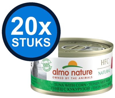 20x Almo Nature HFC - Tonijn & Maïs - Kattenvoer Natvoer - 70g
