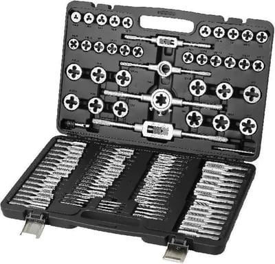 Betaalbare Goederen® Draadsnijgereedschap - Set 40 Stuks - Gereedschapset - Gereedschapskoffer - Doppenset Met Ratel - Standaard Dragende Stalen Kranen