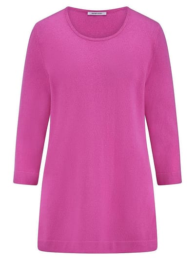 Lange trui kasjmier Van Peter Hahn pink