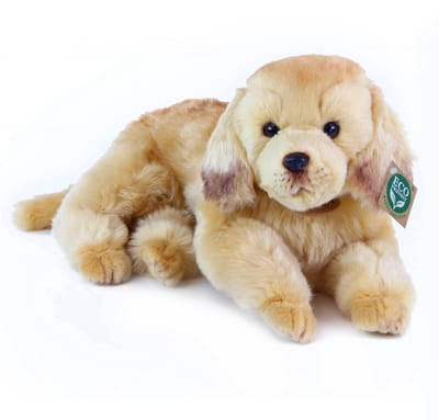 Rappa ECO knuffel hond Golden Retriever 32 cm - realistische knuffel van recyclede PET flessen - bruin