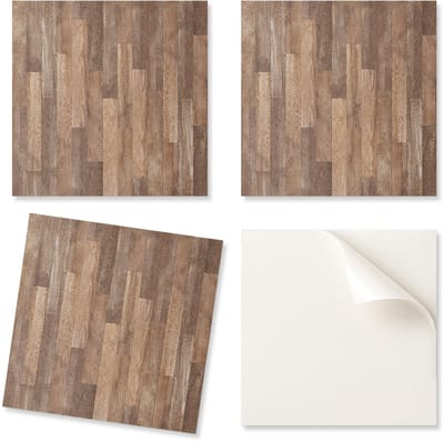 Set PVC-tegels met patroon voor de woonkamer, zelfklevende vloertegels met patroon, 20x20x20 cm