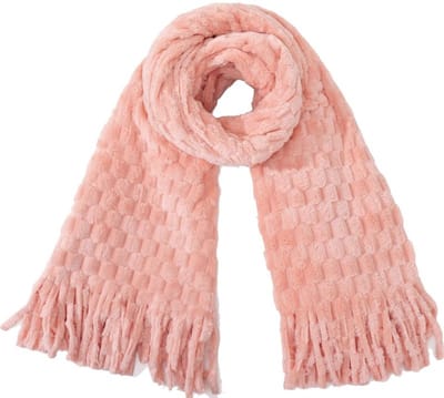 sjaal dames - roze- 180x60cm - zacht - warm -lang - omslagdoek