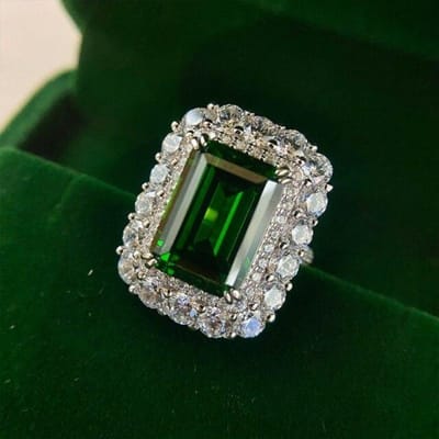 Luxe S925 Sterling Zilveren Diamanten Ringen Voor Vrouwen Bruiloft Verloving AAAAA+ Zirkonia Ring Sieraden Cadeau Damesring 9 gray