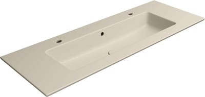 Ben Orrizon wastafel met 2 kraangaten 122,6x46cm mat beige