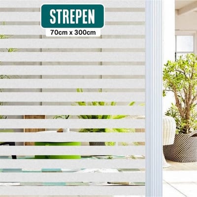 Homewell® Isolerende Raamfolie Strepen - Voor HR++(+) Glas - 70x300cm – Zonwerend - Horizontaal & Verticaal - Statisch