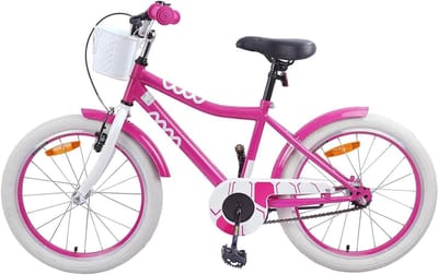Kinderfiets - Jongensfiets Meisjesfiets - Buiten spelen - Verstelbaar stuur en zadel - 18 inch - Roze