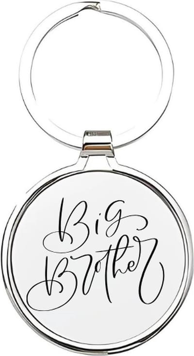 Akyol - Big brother Sleutelhanger - broer - De leukste broer - Broer sleutelhanger - broers sleutelhanger - Sleutelhanger voor je broer - Familie sleutelhanger - verjaardagscadeautje - Broer cadeau - Brother - broertje - 4 x 7,5 CM