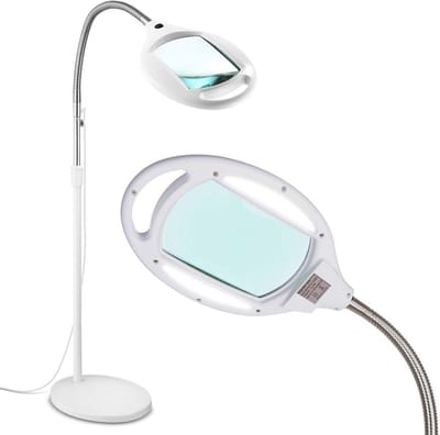 Handsfree Stanlamp met Vergrootglas en LED Licht – Flexibele Zwanenhals voor Lezen en Detailwerk