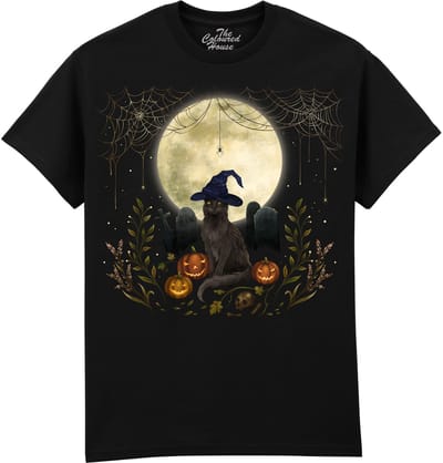 Kat Halloween Cat The Coloured House T-shirt 4XL