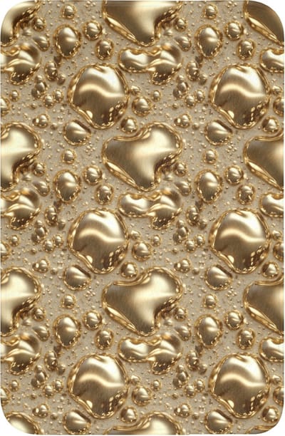 WC mat 40x60 cm - Antislip - Druppels - Organisch - Goud - Toiletmat - Vloermat - Douchemat - Toilet tapijt - Toiletmatten