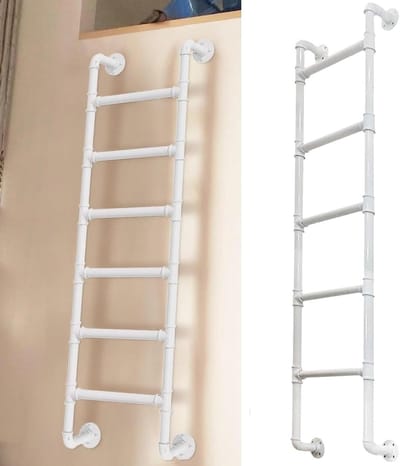 Bed Ladder - Hoge Bed Ladder - Veilig Klimmen - Sterke Metalen Constructie - 45 cm Breed - Zwart