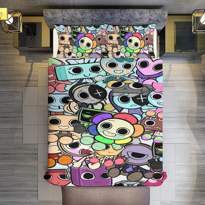 Game D-Dandy's World Beddengoedset 3D Geprint Dekbedovertrekset Met Kussenslopen Jongen Tieners Kinderen Verjaardagscadeau Zacht Schattig Beddengoed Ausingle2pcs140x210