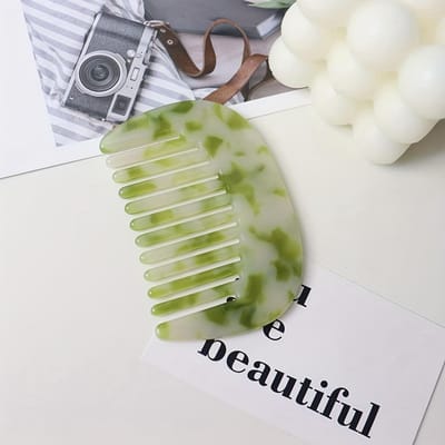 1 peigne à cheveux minimaliste à texture marbrée, portable, en acétate, mini peigne de coiffure pour une utilisation quotidienne, en voyage, en sortie