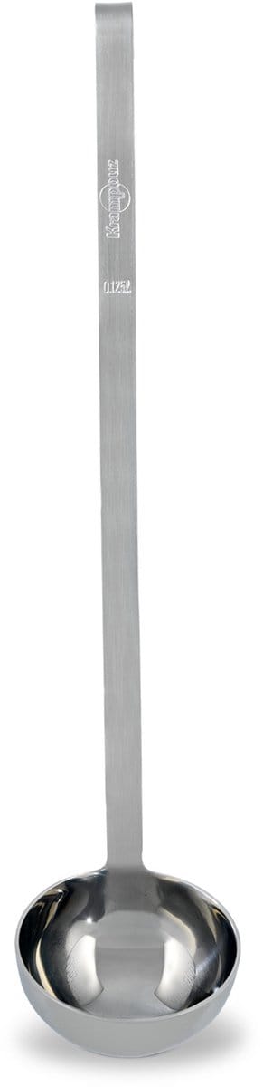 KRAMPOUZ Speciale Pannenkoeklepel - Roestvaststalen soeplepel uit één stuk - 125 ml inhoud - Professionele kwaliteit - Ref ALIP80