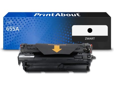 PrintAbout huismerk Toner 655A (CF450A) Zwart Geschikt voor HP