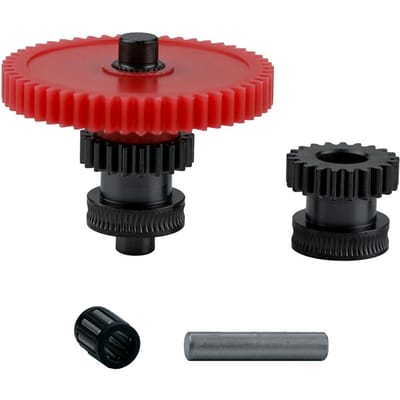 Extruder Tandwiel Compatibel met ELEGOO Neptune 4 ProPlusMax Gehard Staal Dubbel Tandwiel Kit Eén As black