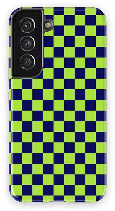 Design Hoesje Samsung Galaxy S22 | Geschikt Voor Mag | Tiny Squares Checkered Print | Backcover Samsung Galaxy S22 Acid Grid
