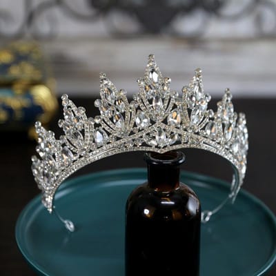 Nieuwe Koreaanse Stijl Super Fee Bruidskroon Tiara Bruiloft Hoofdkroon Bruiloftsjurk Kroon Verjaardagsjurk Accessoires Tiara gray