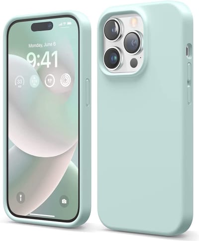 Hoesje Geschikt voor iPhone 14 Pro Max - zacht siliconen - Liquid Backcover - mint