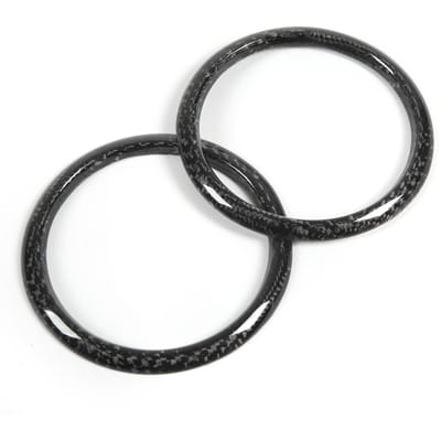2 stuks Auto AC Uitlaatring Koolstofvezel Airconditioning Ventilatieopening Sierlijst Vervanging voor Subaru BRZ black