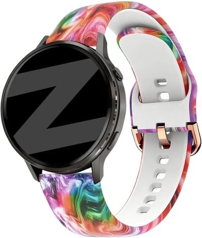 Bandz Siliconen bandje 'Colourful' geschikt voor Garmin Vivoactive 4s / Vivomove 3s / Venu 4 - 41mm / Venu 3s / Venu 2s / Forerunner 265s / Forerunner 255s - Meerkleurig