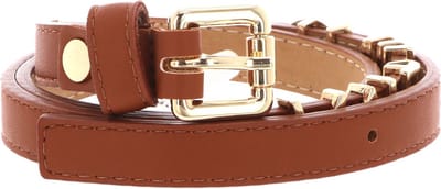VALENTINO Riem Emma Winter Belt W120 Cuoio / Oro Lichtbruin