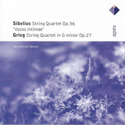 CD SIBELIUS, GRIEG, NEW HELSINKI QUART - Strijkkwartetten 0927406012 Apex 2001 Europa Klassiek Gebruikt gray