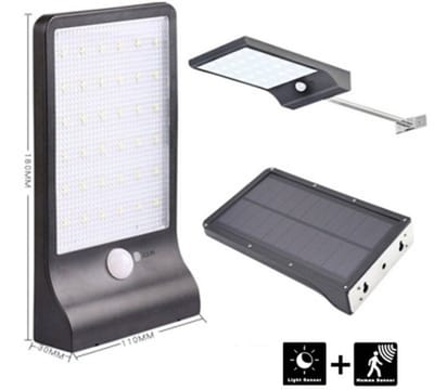 WMC - Solar LED Lamp - 36 LED - Bewegingssensor - IP44