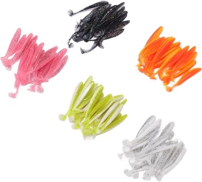 Zachte Vissen Lokaas - Rubber Baits - Vissen Vangen - Realistische Details - 100 Stuks - Fluorescerend