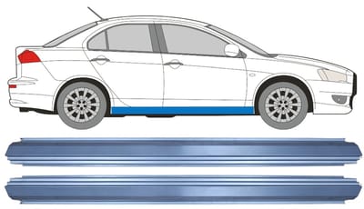 Reparatie dorpel voor Mitsubishi Lancer 2007-2017 / Links = Rechts / Set