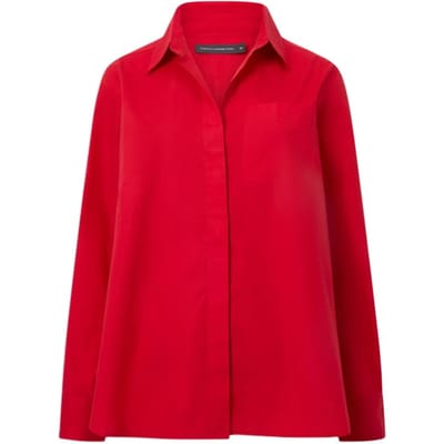 French Connection Popover Button Red Size: 6 | Button-Down Shirts Outlet | Dames | Rood