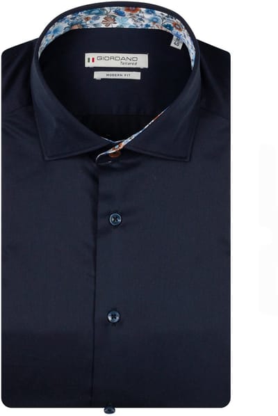 Giordano - Korte Mouw Overhemd - Heren - L - Blauw - Katoen - 616815