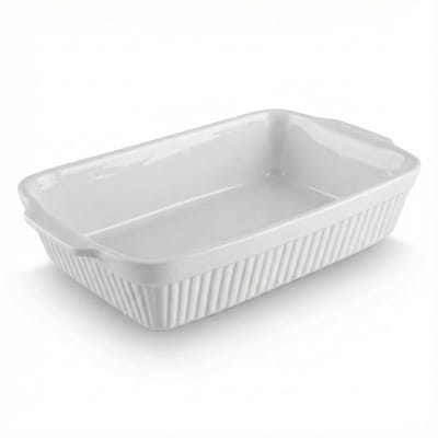 YUGN Ovenschaal Rechthoekig 35 x 20 cm - Keramiek - Voor Lasagne & Ovengerechten - Braadslede - Oven, Magnetron & Vaatwasserbestendig - eBook Toegang