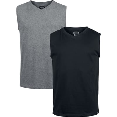 R.E.D. by EMP Tanktop - Set van 2 shirts - S tot XXL - voor Mannen - zwart-donkergrijs