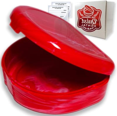 Orthodontische Houder - Beugel Doosje - Veilig Opbergen - Verborgen Ventilatie - 64 x 76 cm - Rood