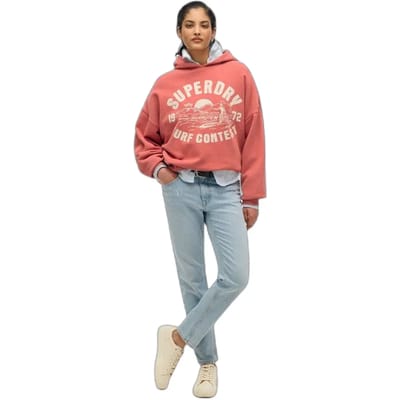 Superdry - Lo-fi Outdoor hoodie met oversized pasvorm - Dames - Hoodies