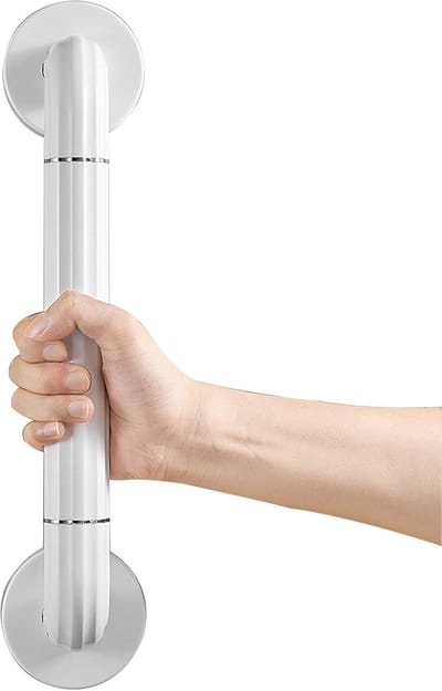 Veiligheidsbeugel Badkamer - Stevige Handgreep - Extra Ondersteuning - Geperforeerde Wandmontage - 48 cm Lengte - Wit