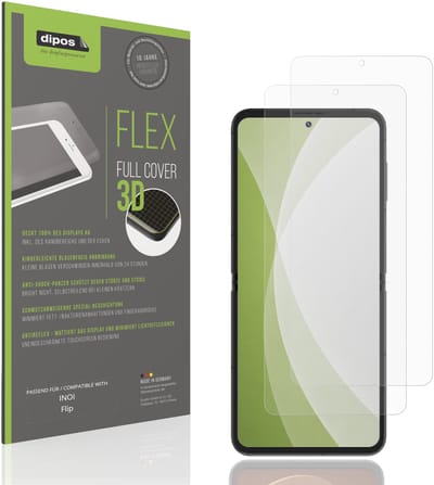 dipos FLEX – 2x Matte Screenprotector geschikt voor INOI Flip | Volledige Schermbescherming | Case-Friendly