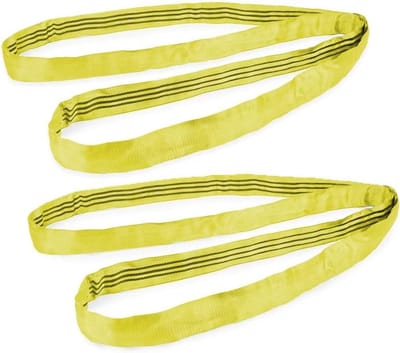 Spanbanden Set - Sjorbanden Bevestiging - Vastzetten Lading - Gepolsterde Banden - 100 cm x 55 mm - Geel