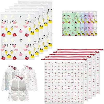Herbruikbare Reisopbergzakken Set - 10 Stuks Multifunctionele Waterdichte Opbergtassen voor Kleding, Schoenen en Cosmetica - Ruimtebesparende Organisatiezakken voor Thuis en Reizen